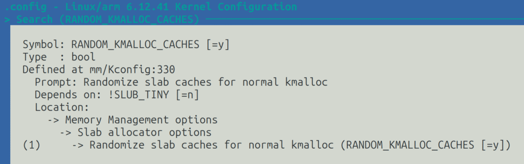 RANDOM_KMALLOC_CACHES option on ARM
