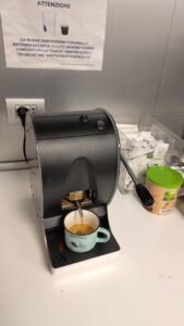 Atomic coffee in Italy. Oops, my cup is too big!