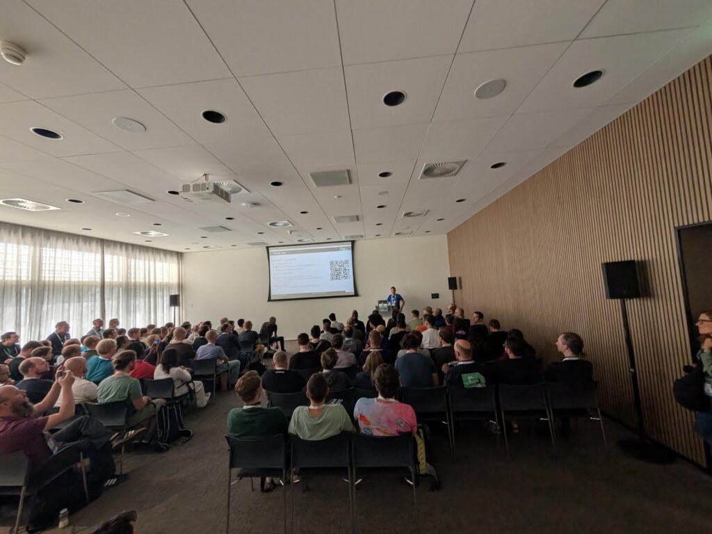 Showing a room full of people