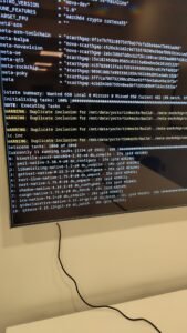 Yocto build on the conference room screen