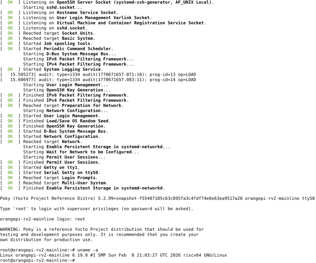 Booting Linux 6.19 on OrangePi RV2 RISC-V board